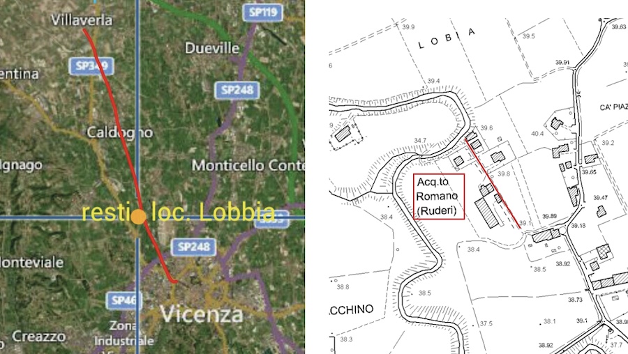 acquedotto romano vicenza cartina