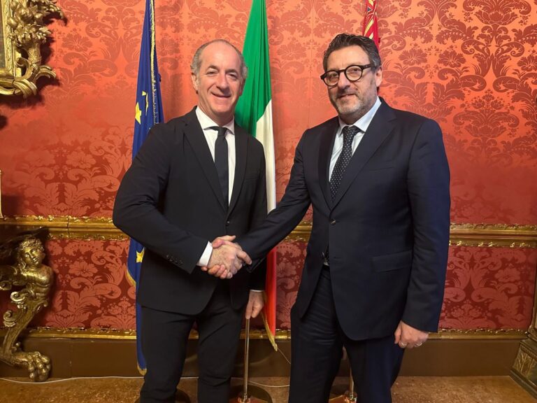 Presidente Zaia riceve a Venezia il neo questore di Belluno Della Rocca