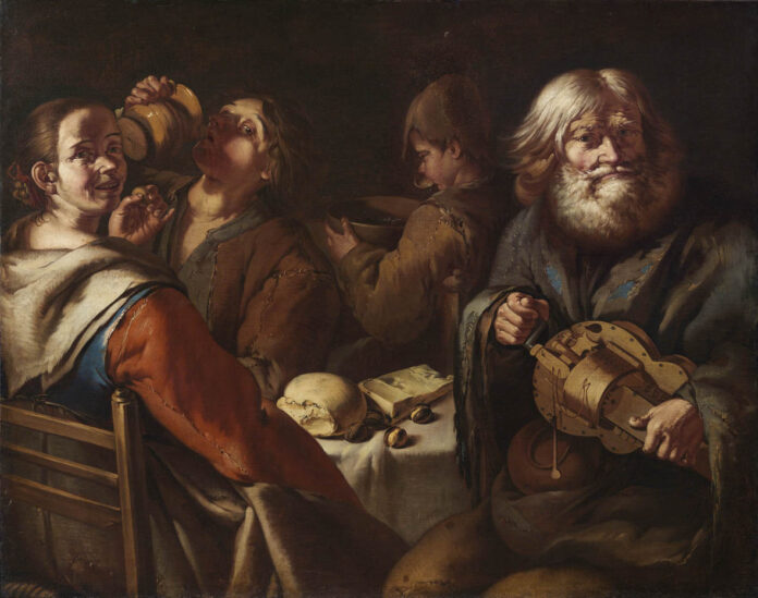 Giacomo-Francesco-Cipper-Colazione-di-pitocchi-con-vecchio-suonatore-di-gironda-Pinacoteca-Tosio-Martinengo-Brescia