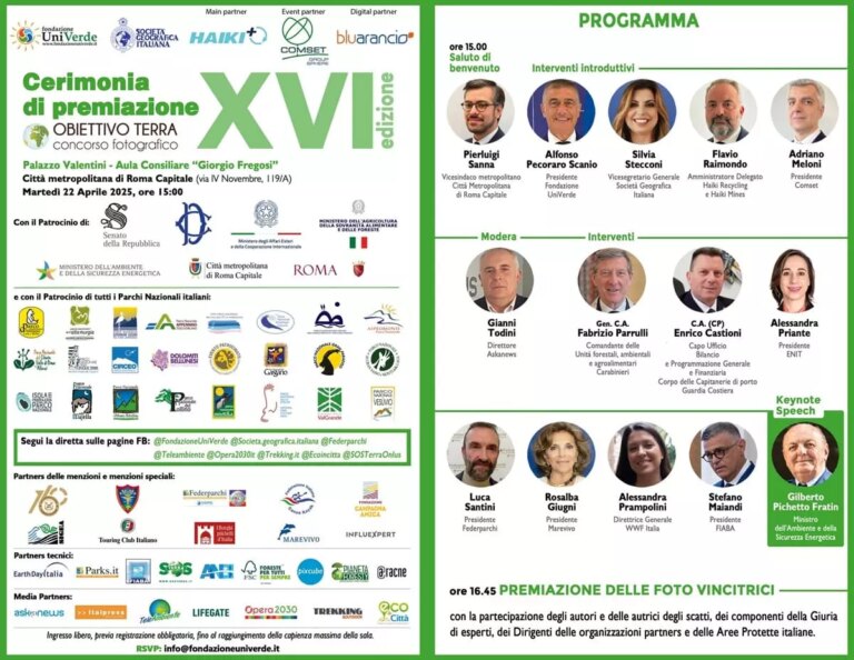 Obiettivo Terra 2025, il 22 aprile la premiazione del concorso fotografico sulle Aree Protette d’Italia