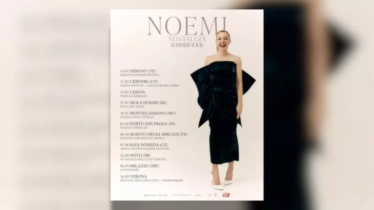 “Nostalgia Summer Tour” di Noemi, ecco tutte le date del 2025
