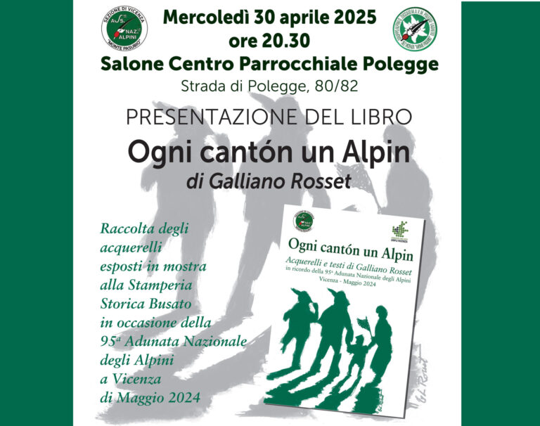 “Ogni cantón un Alpin”: in un libro gli acquerelli di Galliano Rosset per rendere omaggio agli alpini e dire no alla guerra