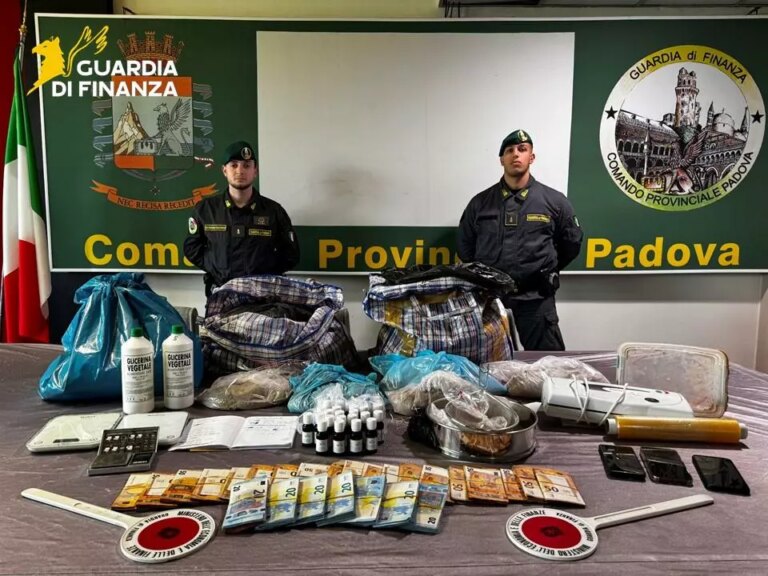 Raffineria di droga scoperta a Padova, sequestrati 60 kg di eroina