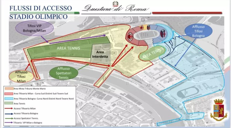 Si avvicina la finale di Coppa Italia, gli itinerari dedicati per i 60.000 attesi all’Olimpico