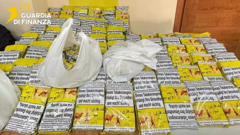 Contrabbando di tabacchi, sequestro da 20 Kg a Caltanissetta