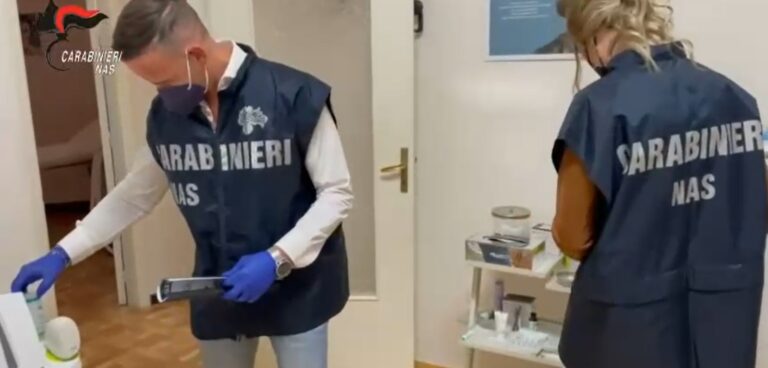 I Nas sequestrano 14 centri di medicina estetica, 1.160 controlli