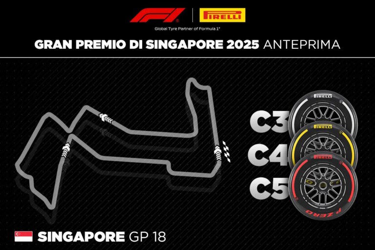 GP Singapore, Pirelli porta le stesse mescole dello scorso anno: C3, C4 e C5