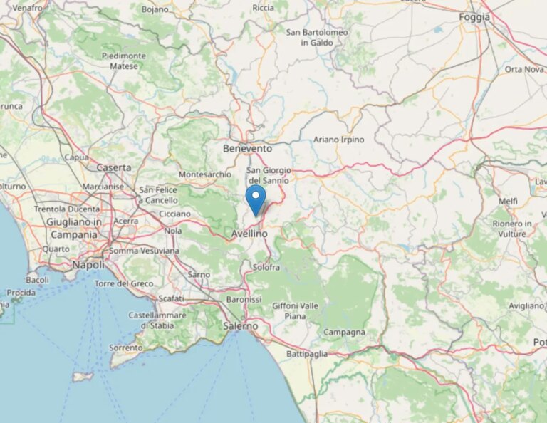 Forte terremoto nell’Avellinese, registrata una scossa di magnitudo 4.0