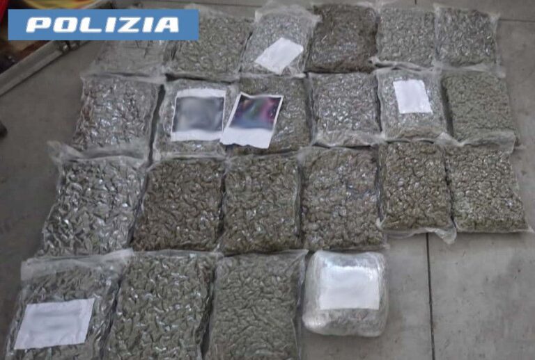Scoperto a Catania un deposito di droga con 30kg di marijuana, un arresto