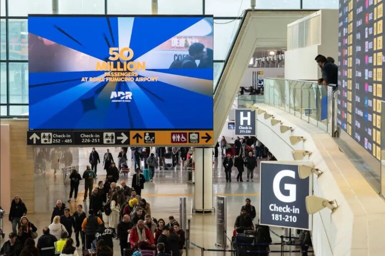 Superati i 50 milioni di passeggeri in un anno all’Aeroporto di Roma Fiumicino