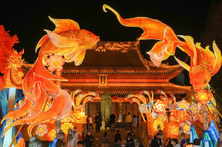 Cina: lanterne di Capodanno al Tempio di Confucio di Nanchino (1)