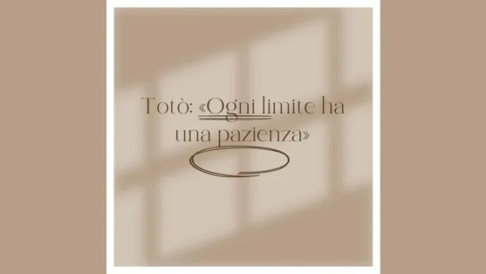 Totò: «Ogni limite ha una pazienza», immagine dell’editoriale Le pietre dell’insoddisfazione