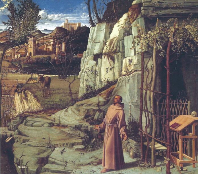 Francesco d’Assisi nel paesaggio del dipinto di Giovanni Bellini