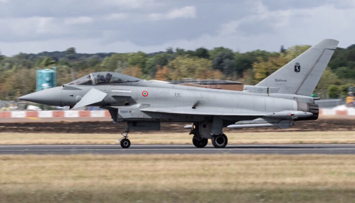 Eurofighter dell’Aeronautica: foto di repertorio per l’esercitazione Camp Arena a Villafranca