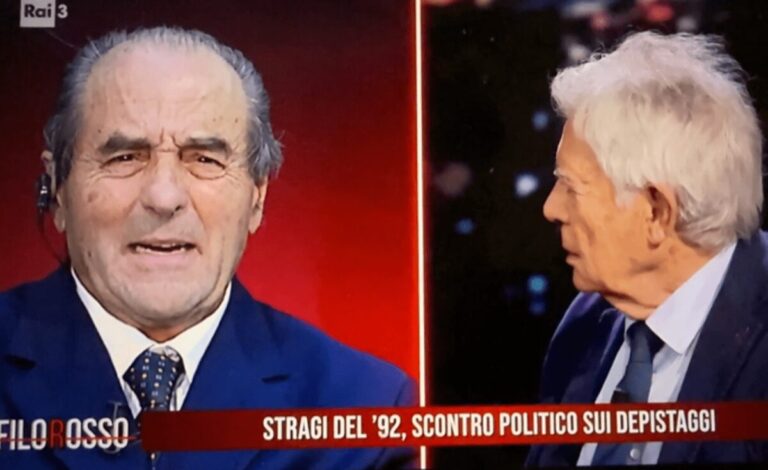 Filorosso, bestemmia in diretta tv dell’ex ministro Martelli: “Non siamo al Grande Fratello”