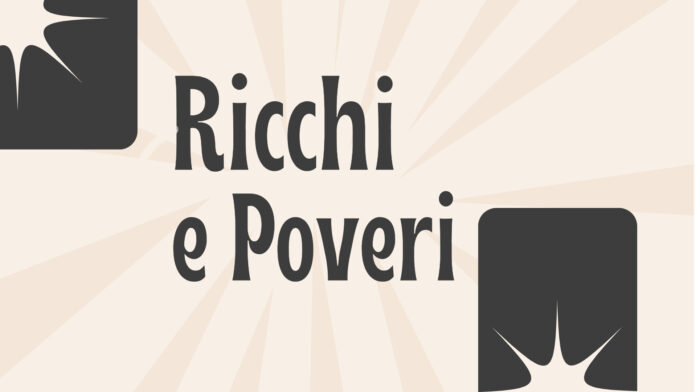 Ricchi e poveri: illustrazione sulla concentrazione della ricchezza, dalla Gazzetta
