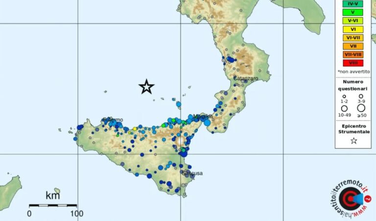 Terremoto in Sicilia, solo oggi 42 scosse nel Mar Tirreno Meridionale. L’Ingv: “Zona dalla pericolosità sismica alta”